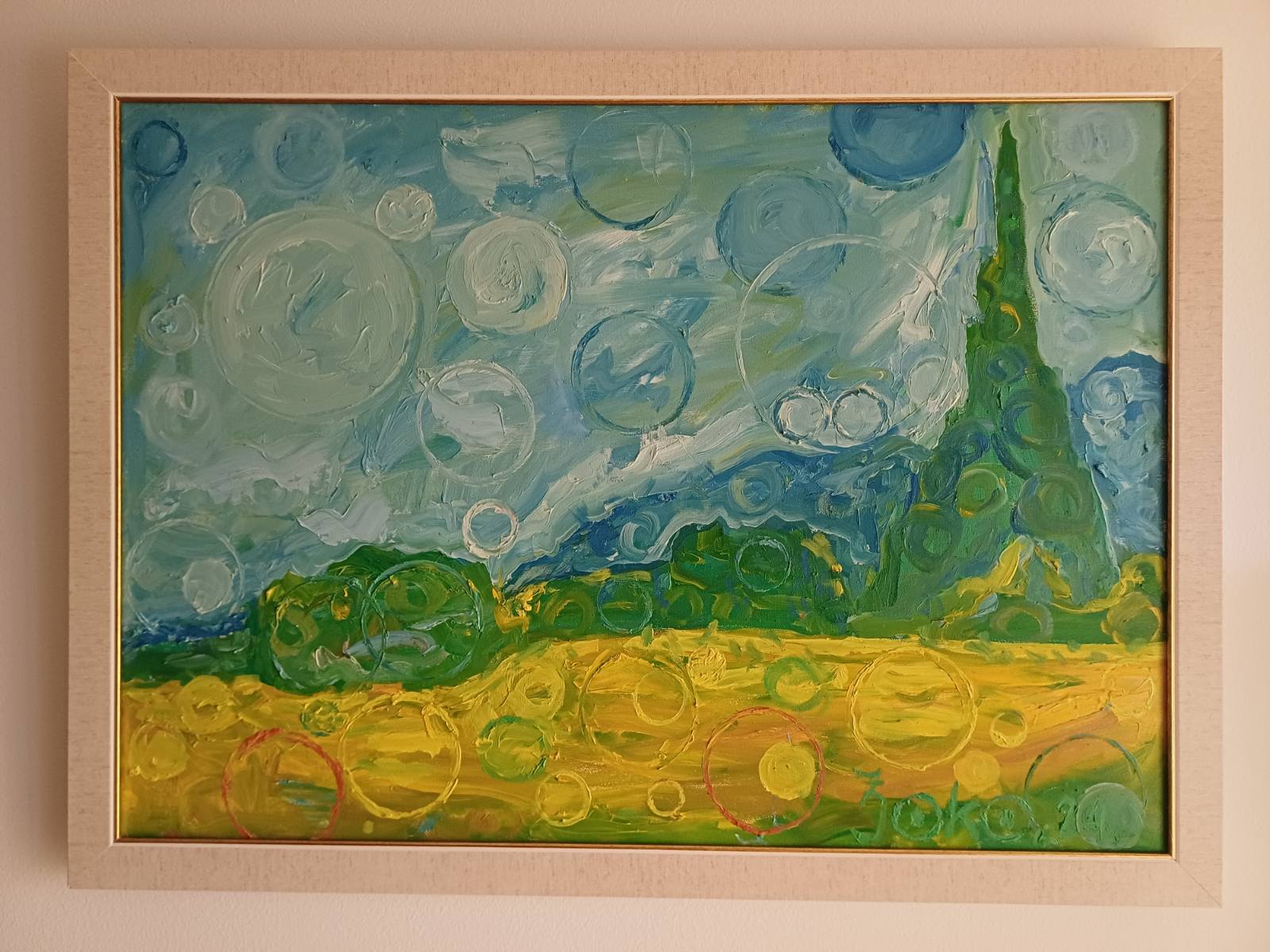 Polyform View of Van Gogh's "Wheat Fields with Cypresses"